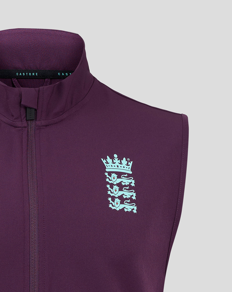 England Cricket Training Herren Weste 25/26 - Blackberry Wine/Caviar