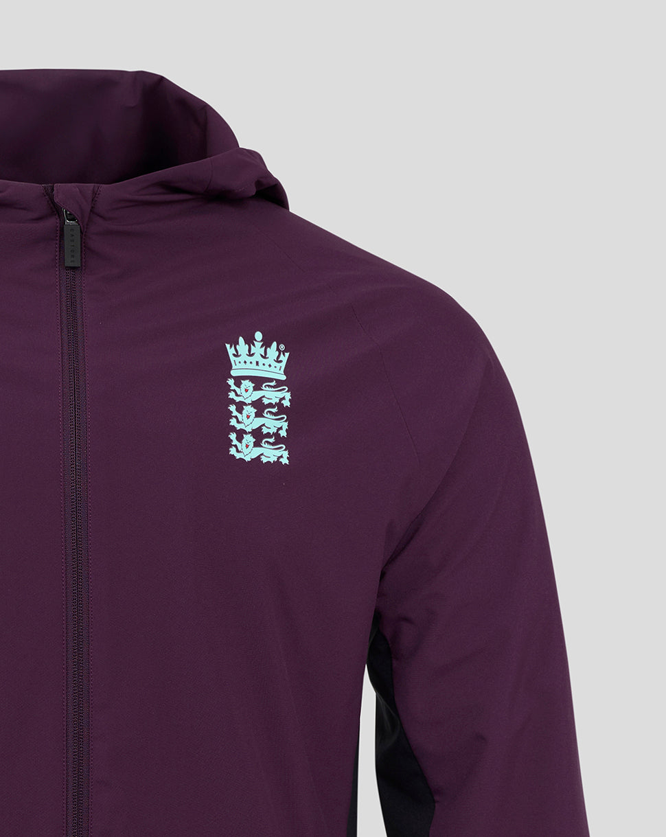 England Cricket Training Herren Regenjacke 25/26 - Blackberry Wine/Caviar