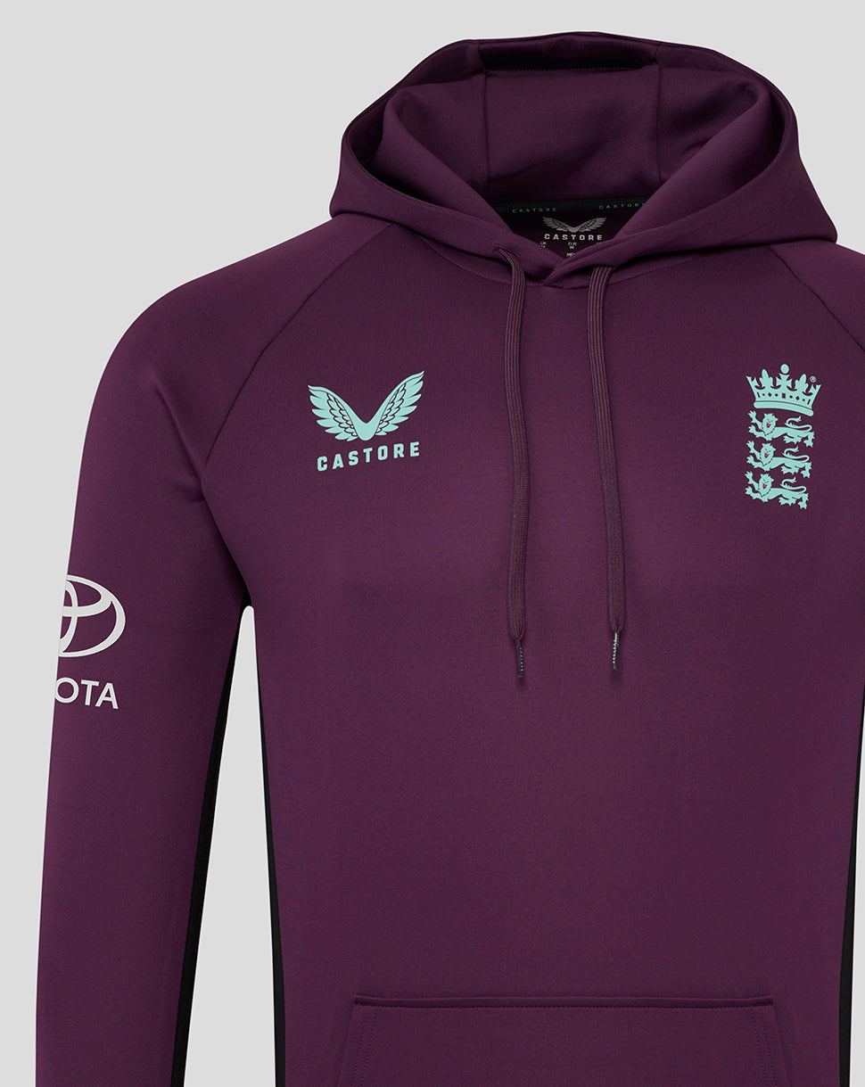 Sudadera con capucha England Cricket Training Hombre Oth 25/26 - Blackberry Wine/Caviar