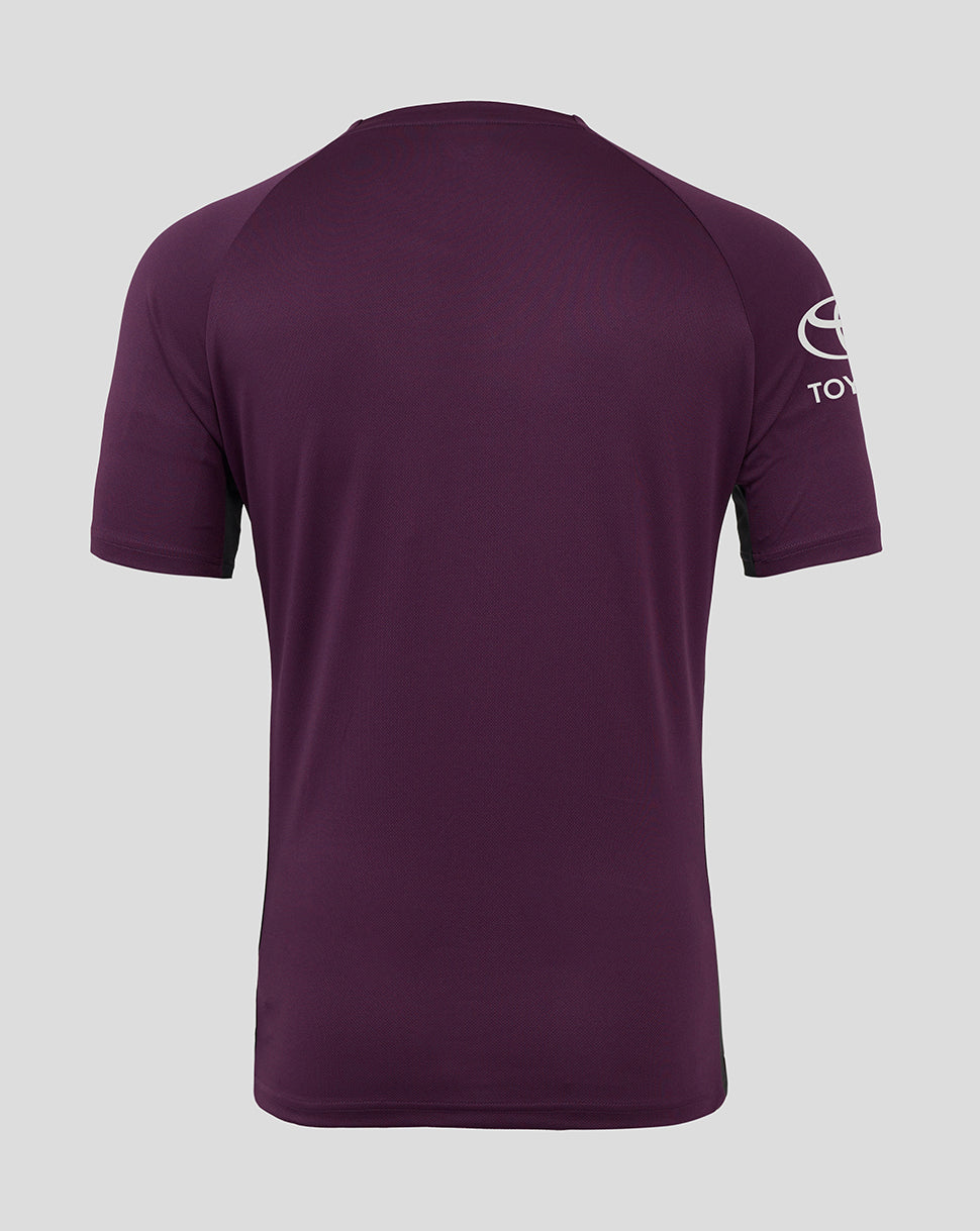 England Cricket training heren T-shirt met korte mouw 25/26 - Blackberry Wine/Caviar