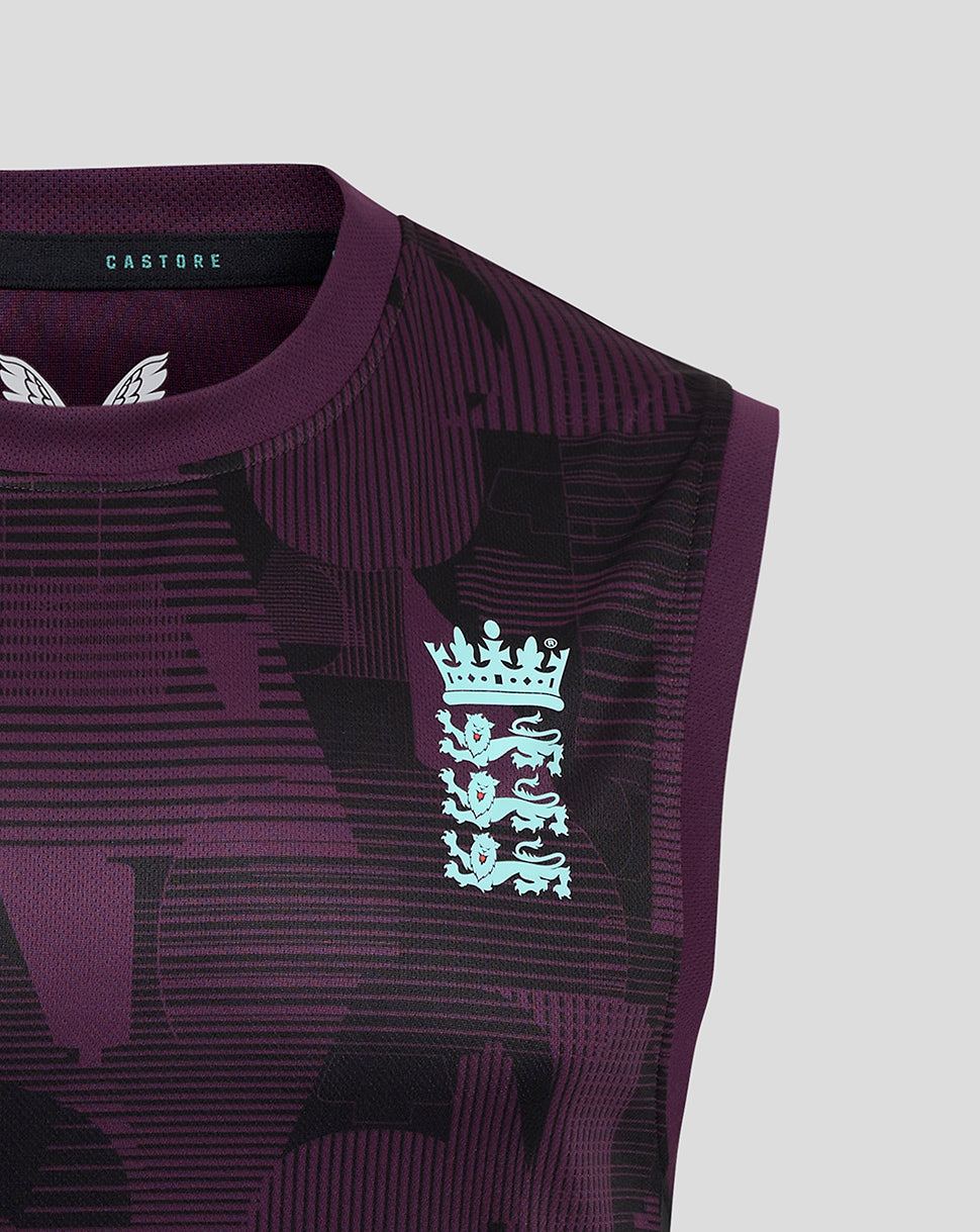 Chaleco England Cricket Training Hombre 25/26 - Blackberry Wine/Caviar