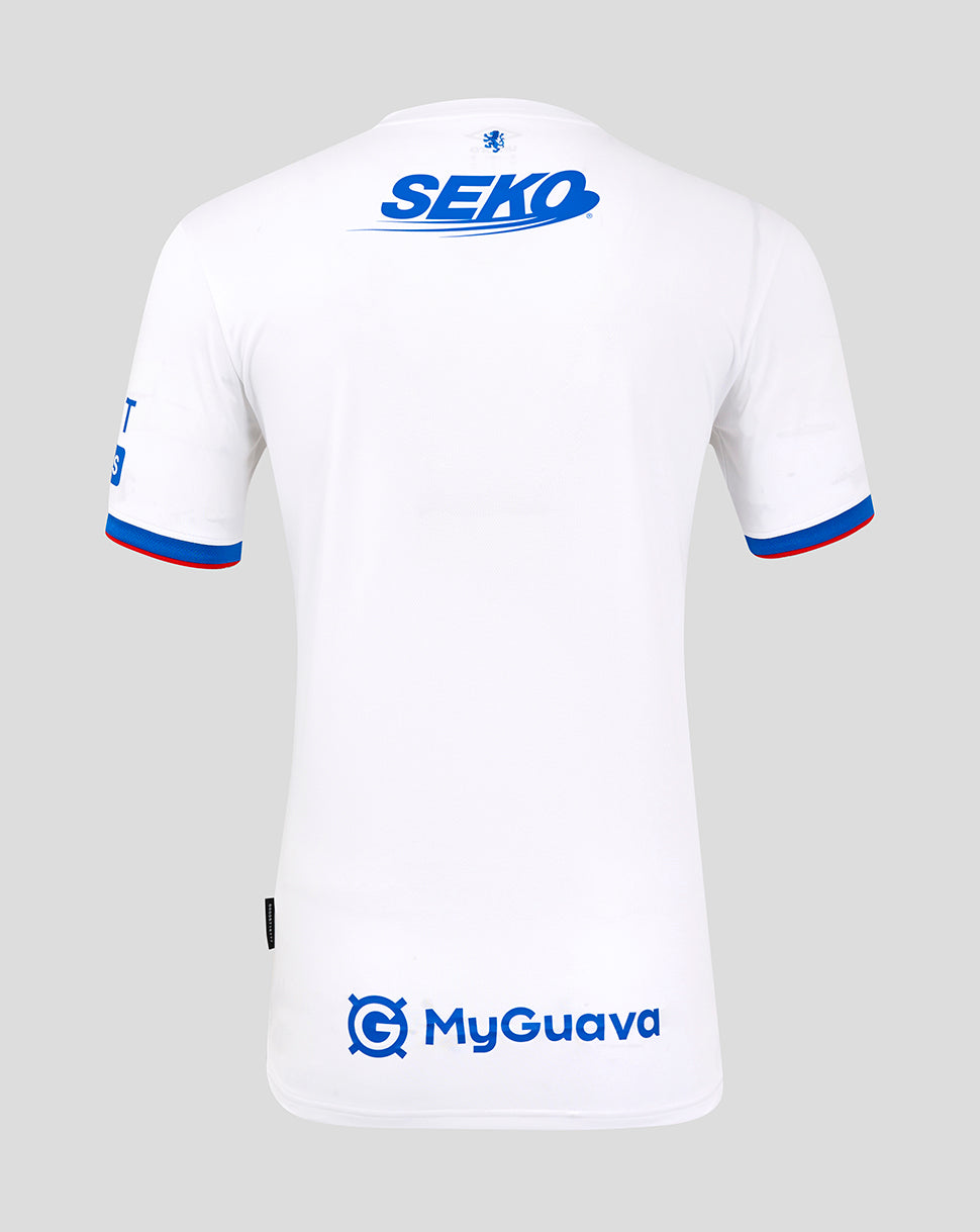 Rangers Heren 25/26 Uit Shirt - Brilliant White/Lapis Blue/Flame Scarlet