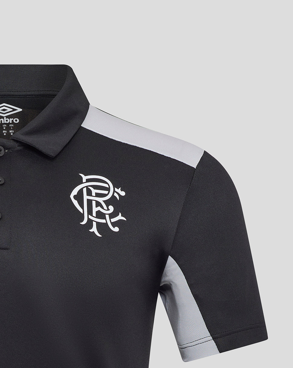 Rangers Men's 25/26 Presentation Polo - Caviar - Caviar/Micro Chip