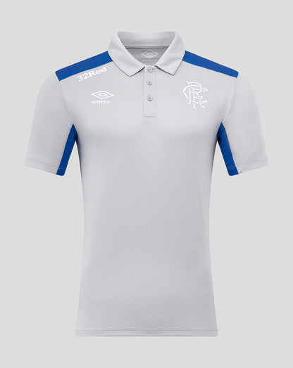 Rangers Men's 25/26 Presentation Polo - Microchip/Blue