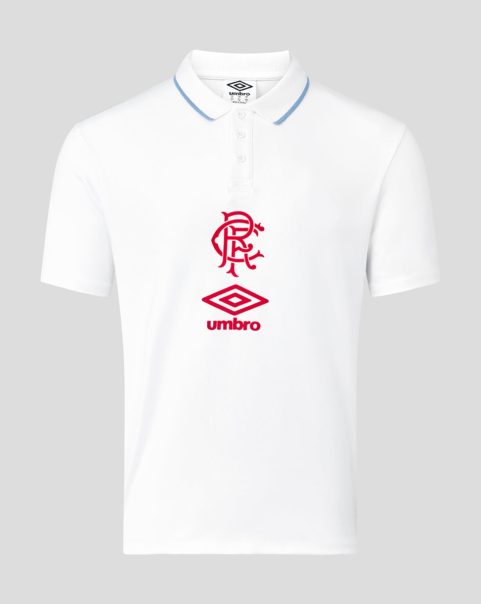 Rangers Men's 25/26 Travel Short Sleeve Polo - White