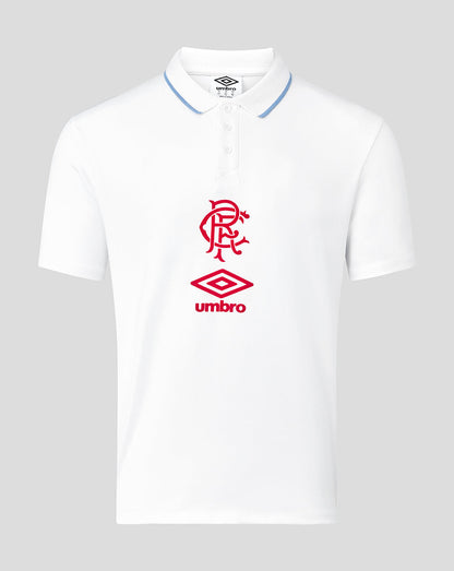 Rangers Men's 25/26 Travel Short Sleeve Polo - White