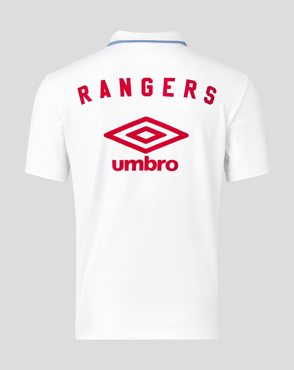 Rangers Men's 25/26 Travel Short Sleeve Polo - White