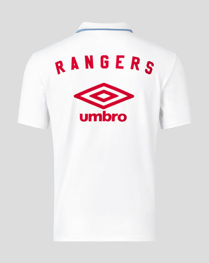 Rangers Men's 25/26 Travel Short Sleeve Polo - White