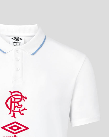 Rangers Men's 25/26 Travel Short Sleeve Polo - White
