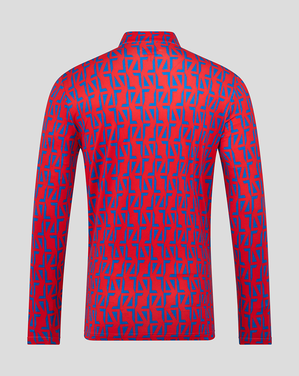 Rangers Herren 25/26 Auswärts-Matchday 1/4-Reißverschluss - Flame Scarlet/Lapis Blue