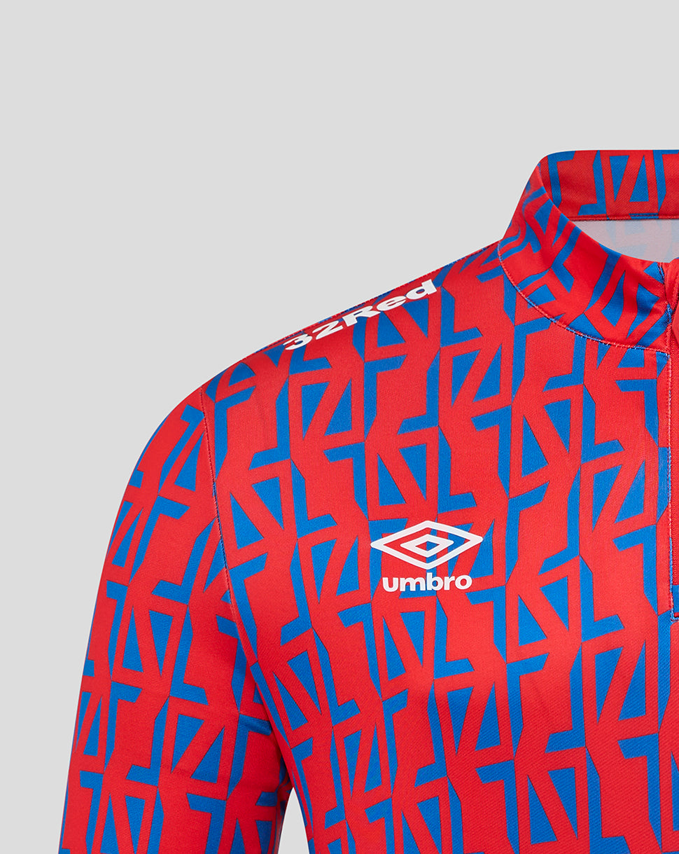 Rangers Herren 25/26 Auswärts-Matchday 1/4-Reißverschluss - Flame Scarlet/Lapis Blue
