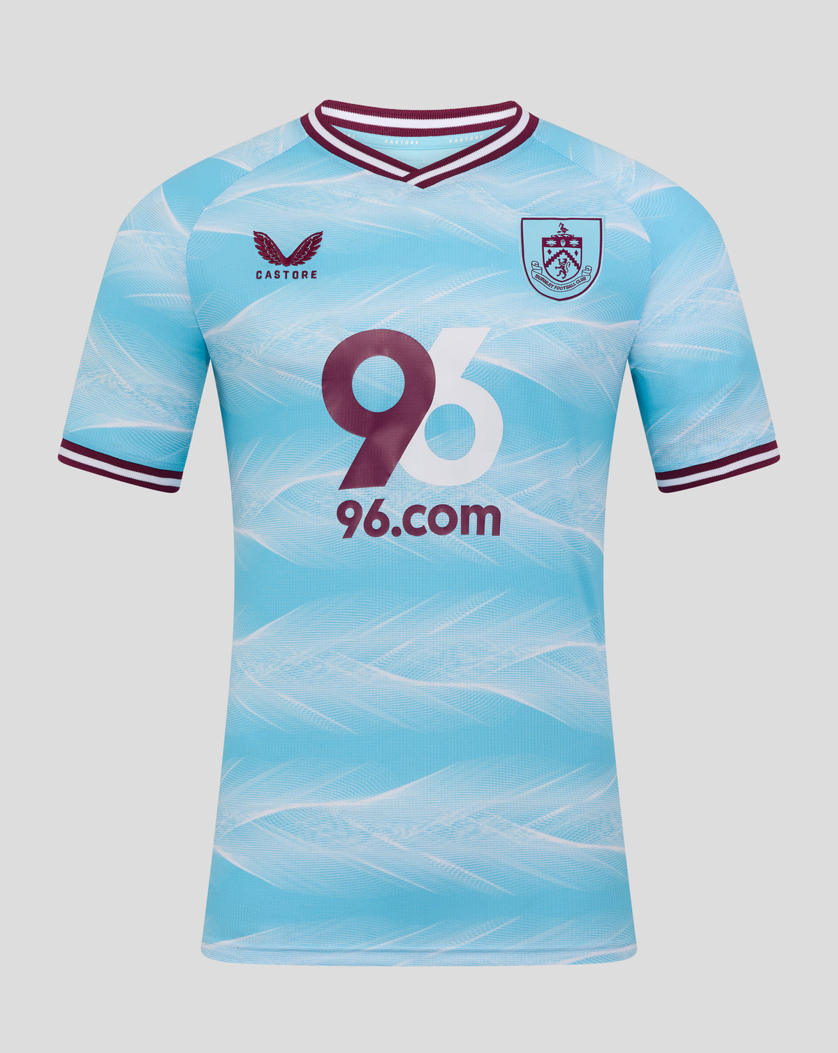 Burnley FC Men's 25/26 Away Short Sleeve Shirt - Tropical Breeze/Brilliant White