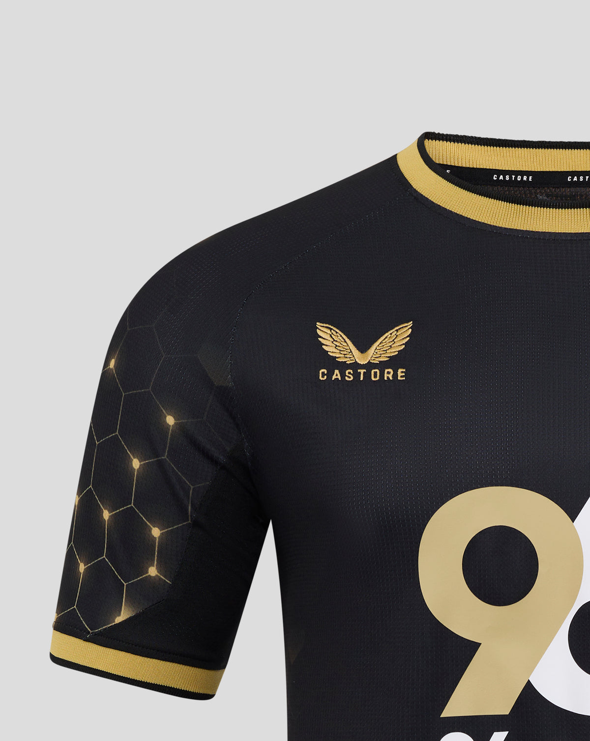 Burnley FC Men's 25/26 Third Short Sleeve Shirt - Caviar/Antique Gold