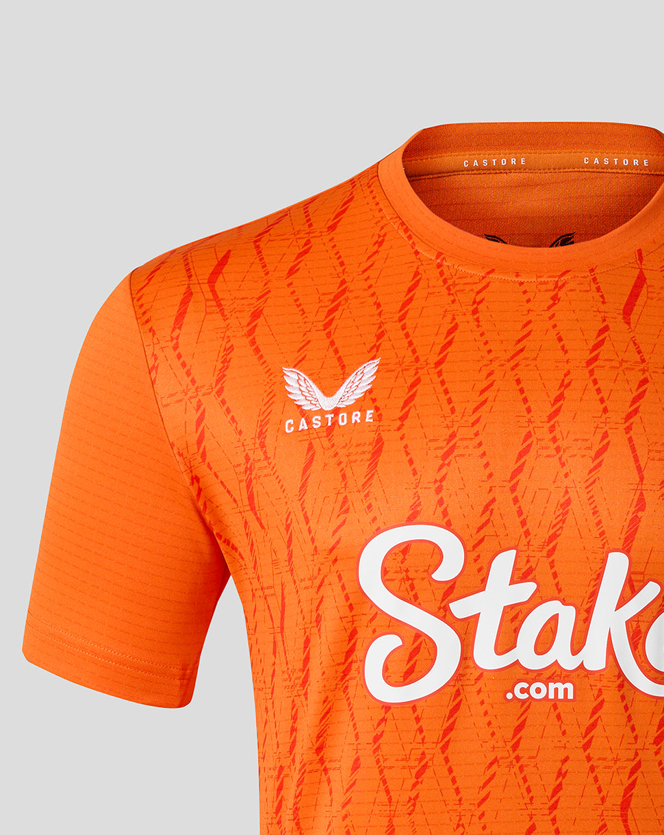 Everton FC Herren 25/26 Ausweich Goalkeeper Trikot Sleeve Trikot – Red Orange - Rotorange/Orange