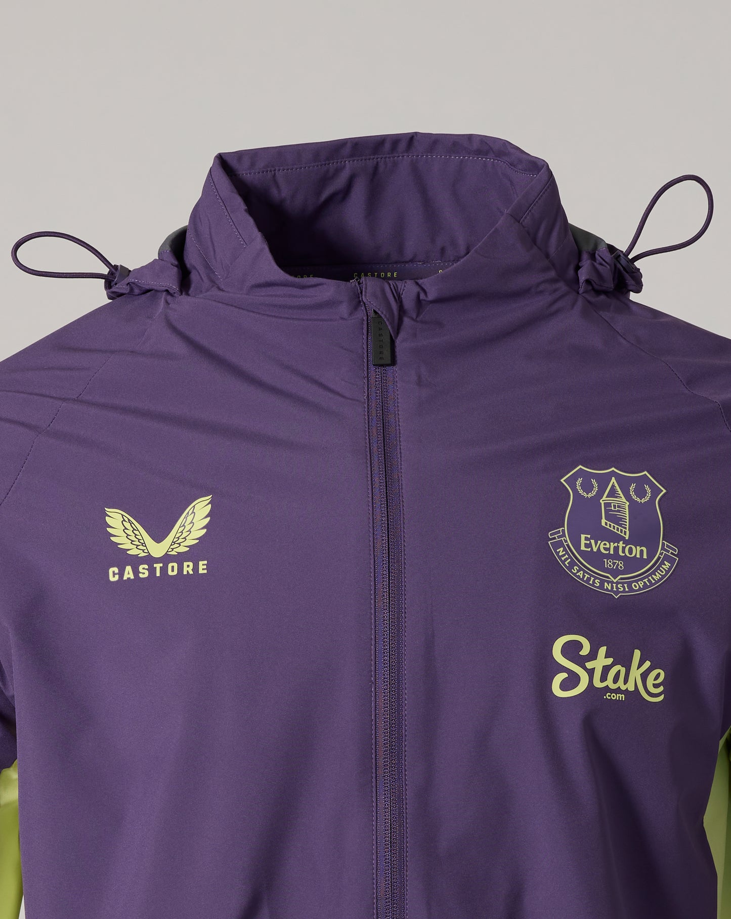 Everton FC Men's 25/26 Performance Packable Hood Shower Jacket - Loganberry