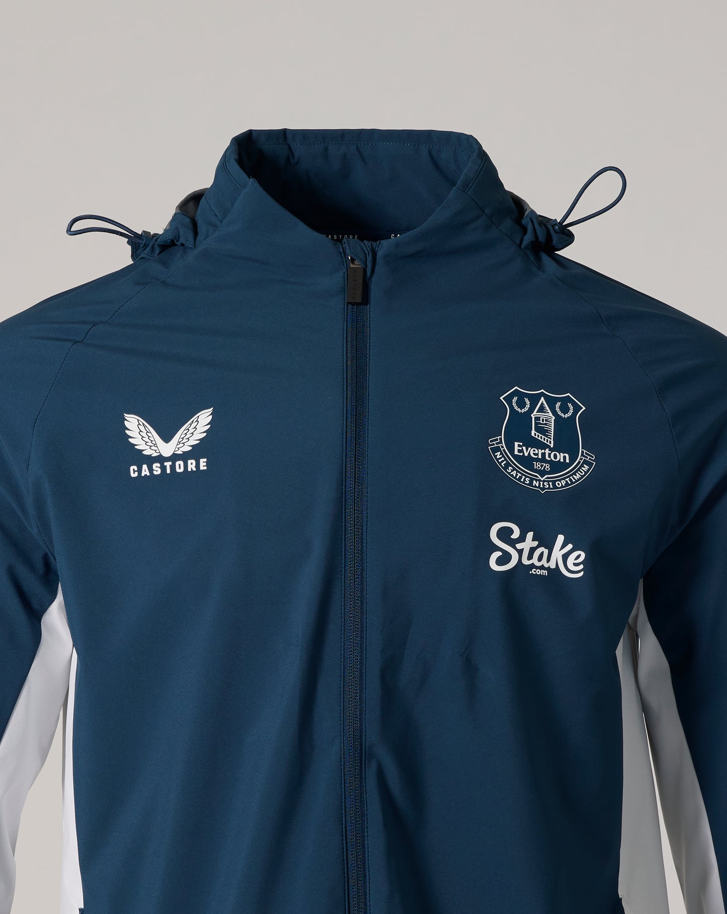 Everton FC Men's 25/26 Performance Packable Hood Shower Jacket - Moonlit Ocean
