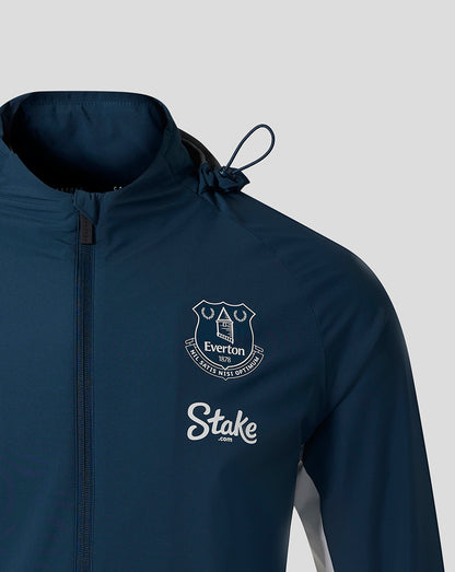 Everton FC Men's 25/26 Performance Packable Hood Shower Jacket - Moonlit Ocean