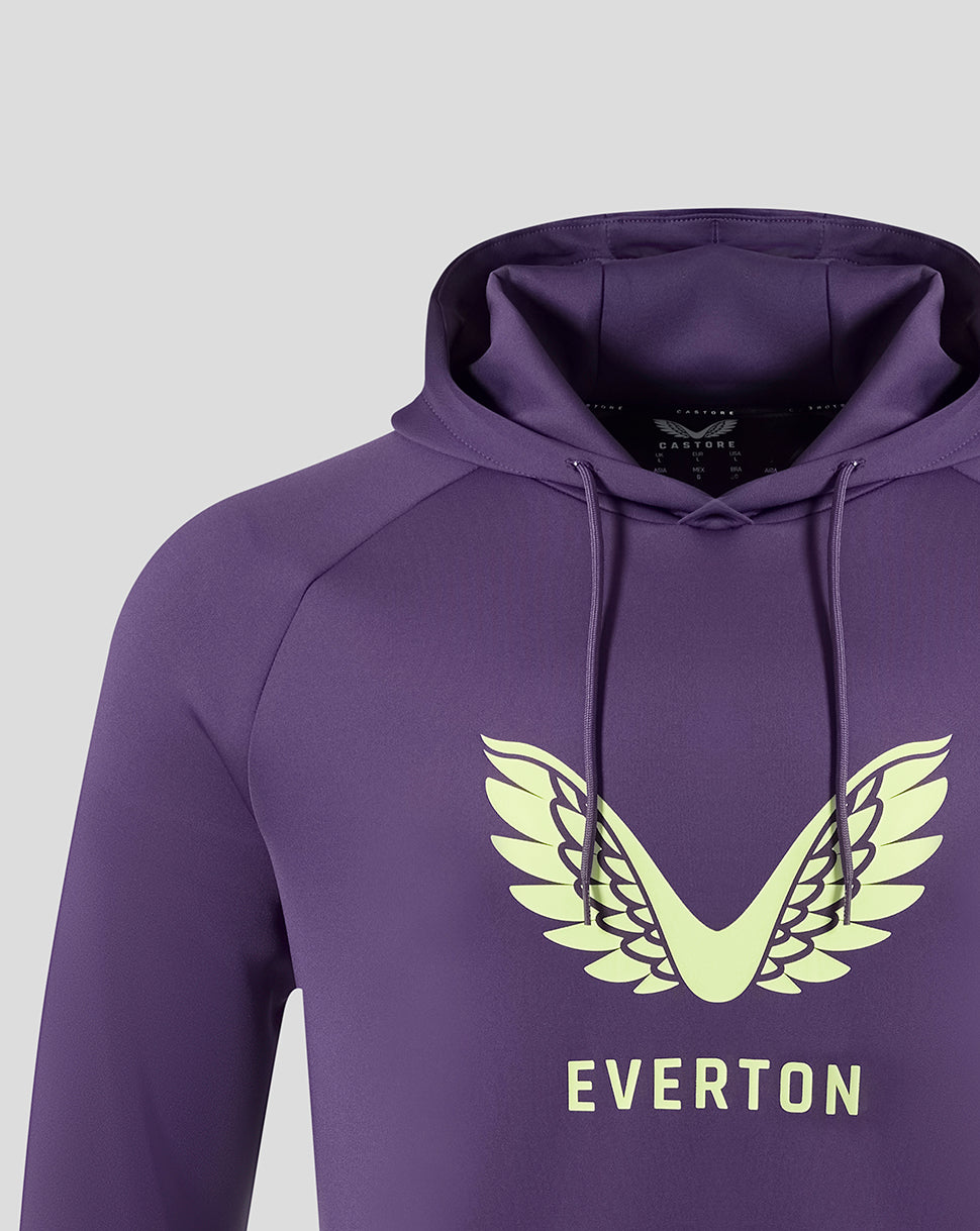 Everton FC Herren 25/26 Presentation Scuba Logo Hoodie – Loganbeere - Loganberry
