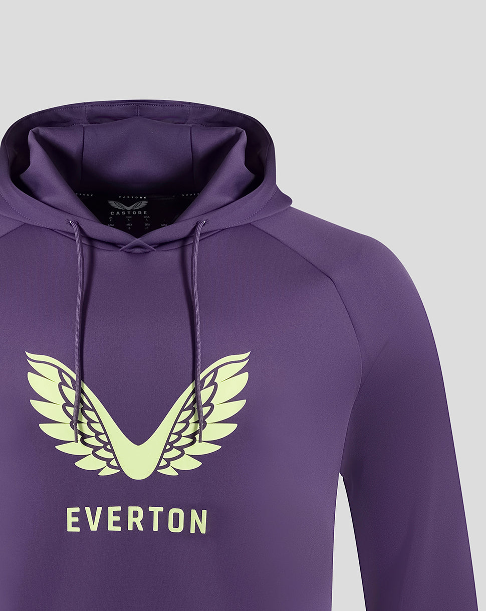 Everton FC Herren 25/26 Presentation Scuba Logo Hoodie – Loganbeere - Loganberry