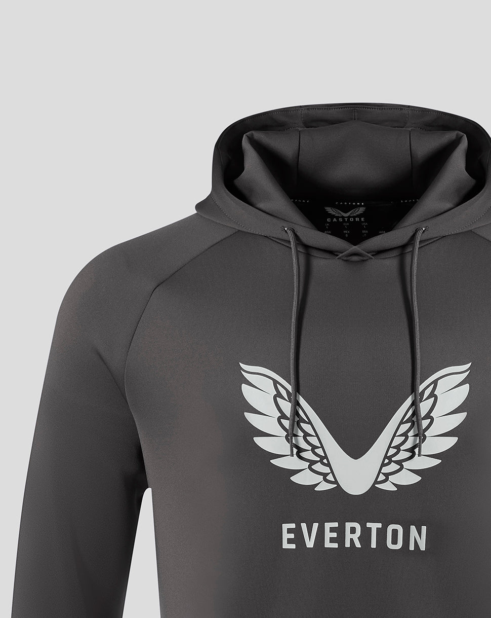 Sudadera con capucha Everton FC Hombre 25/26 Presentation Scuba Logotipo – Gris tormenta - Thunderstorm