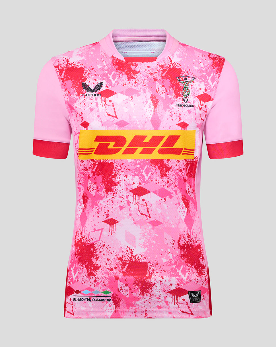 Camiseta Harlequins Hombre 25/26 Visitante Pro - Pink Frosting/Barberry