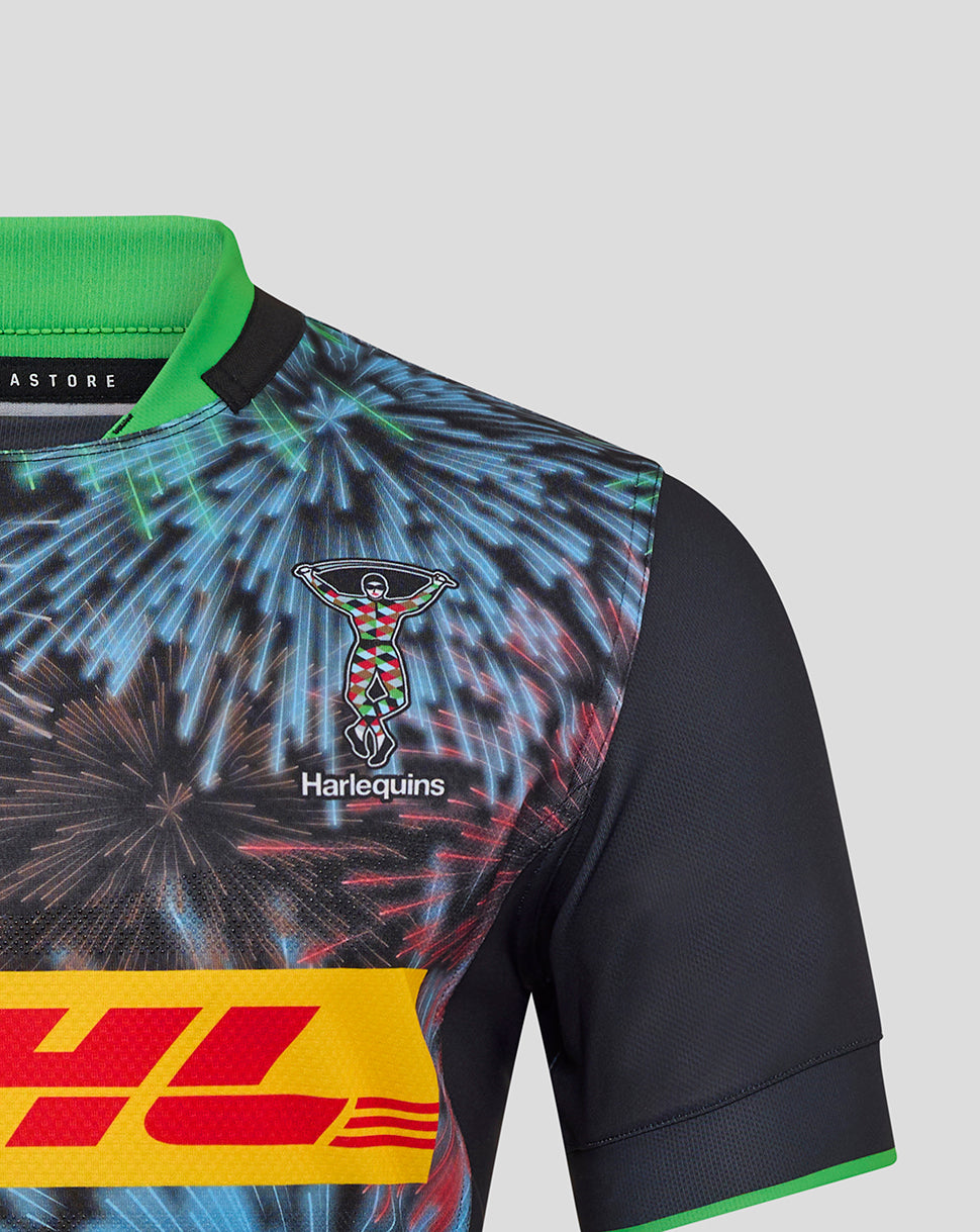 Harlequins Men's 25/26 Big Game Pro Shirt - Caviar/Classic Green