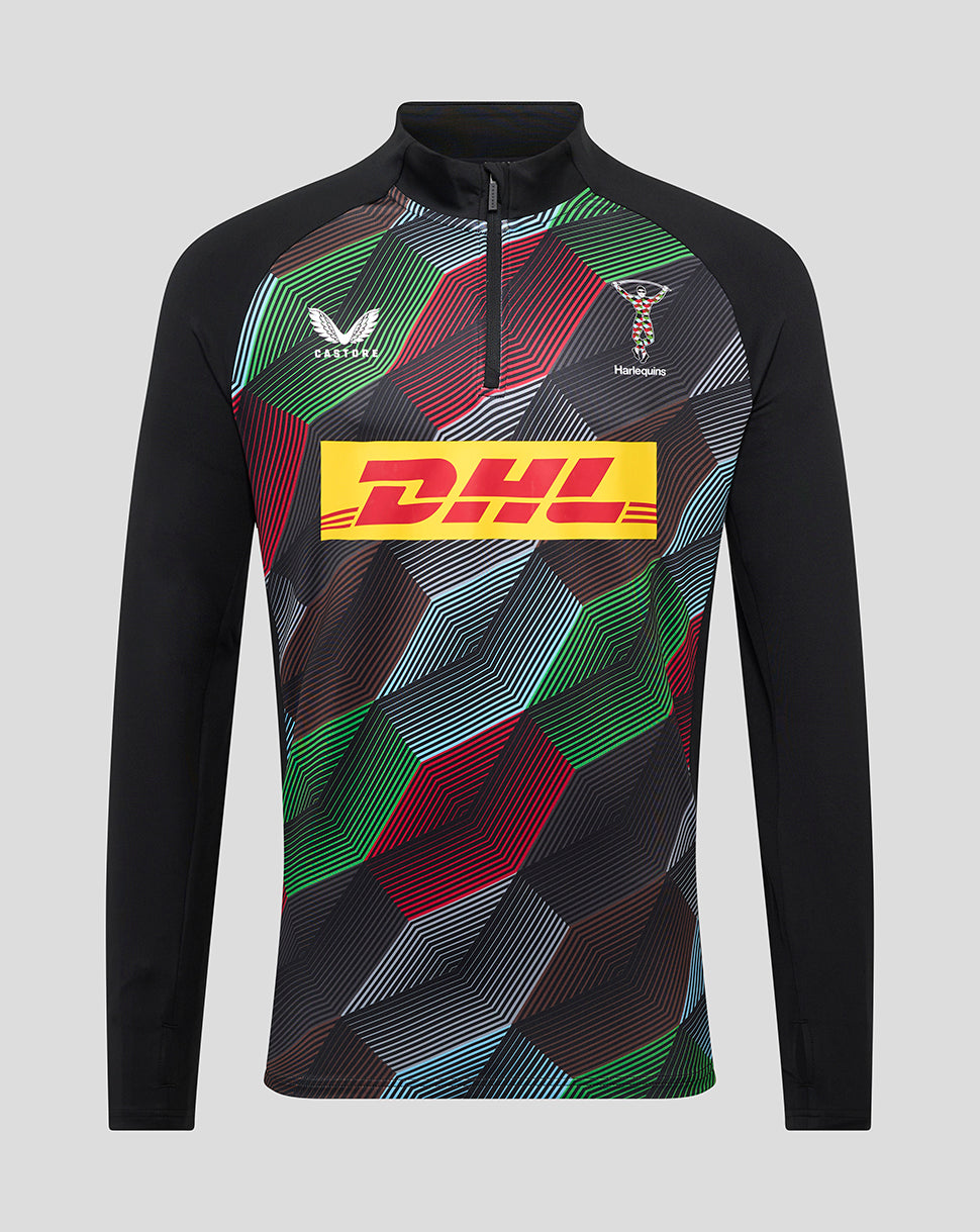 Harlequins Men's 25/26 Matchday Quarter Zip Top - Caviar