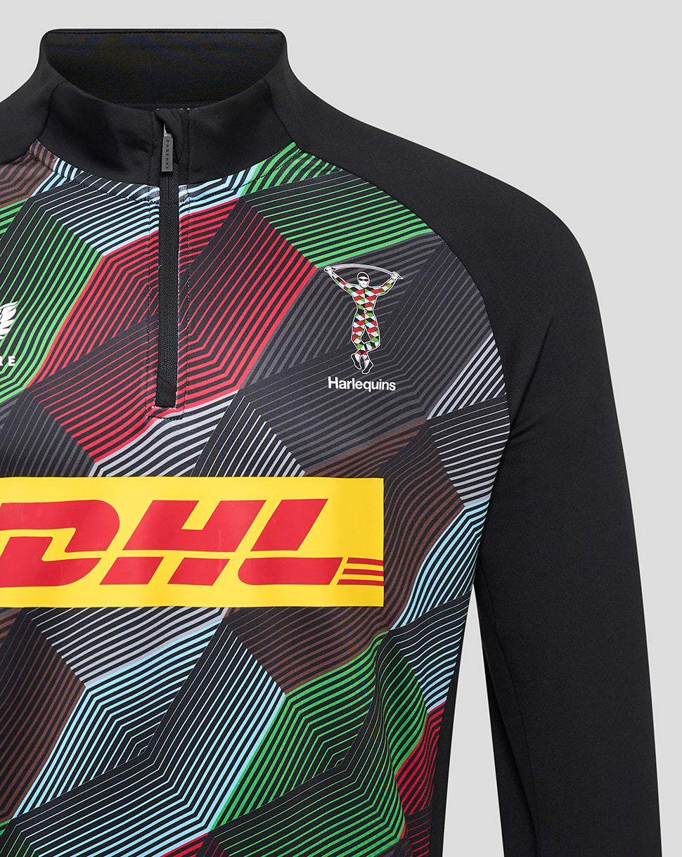 Harlequins Men's 25/26 Matchday Quarter Zip Top - Caviar