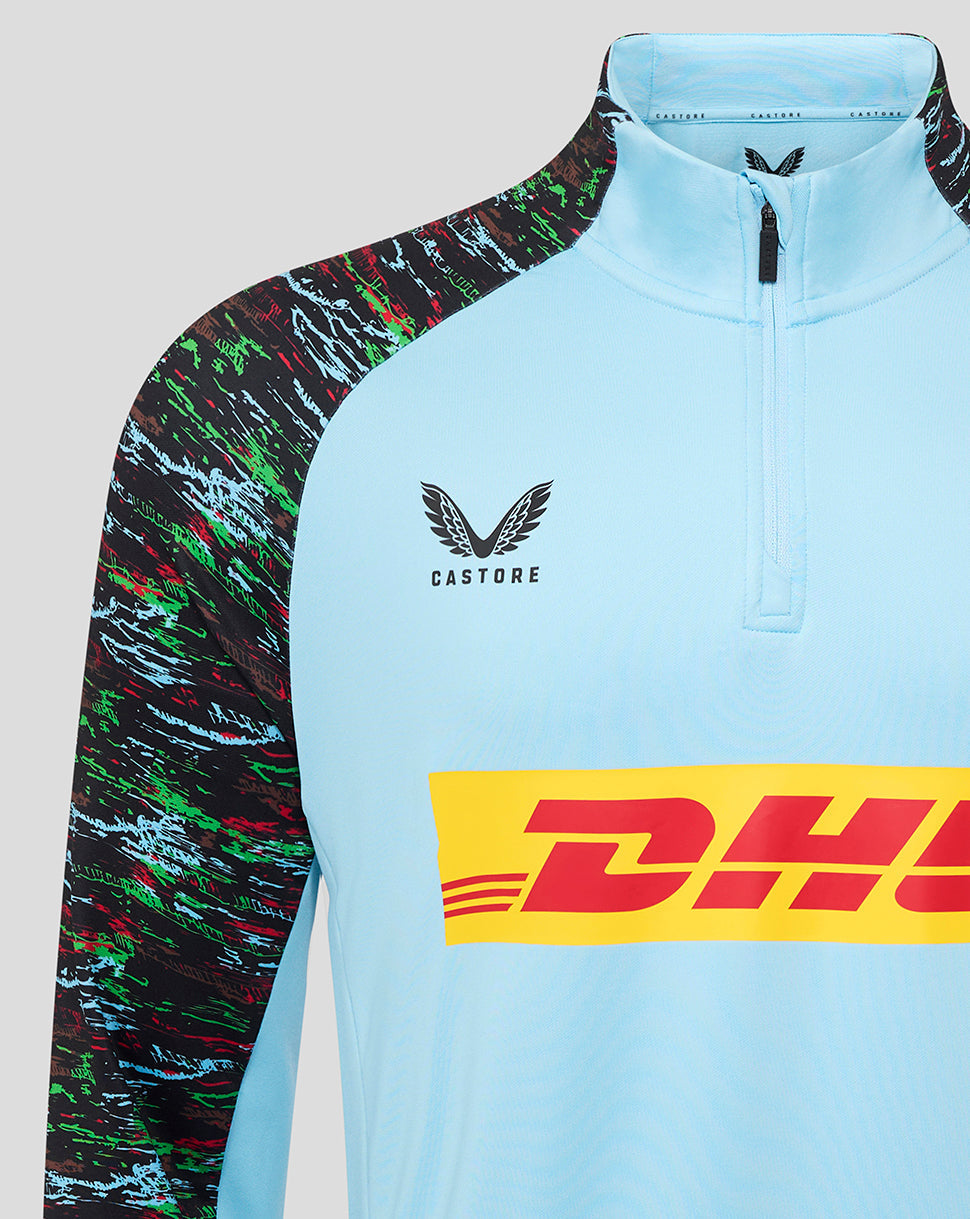 Harlequins Junior 25/26 Training 1/4 Zip - Sky Blue