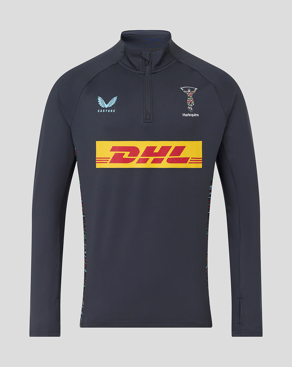 Harlequins Men's 25/26 Training 1/4 Zip - Ebony