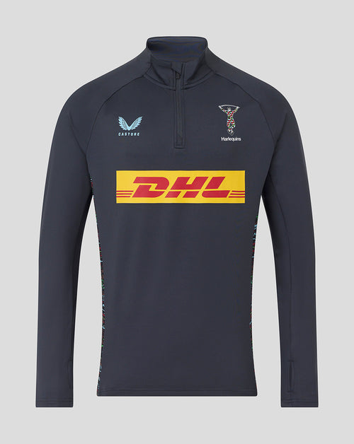 Harlequins Men's 25/26 Training 1/4 Zip - Ebony