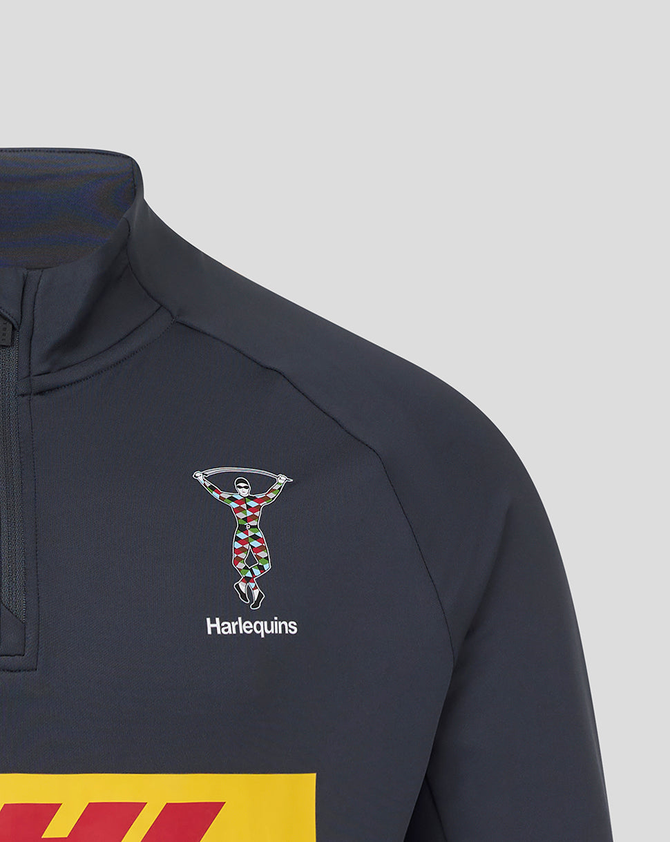 Harlequins Men's 25/26 Training 1/4 Zip - Ebony