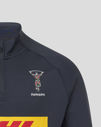 Harlequins Men's 25/26 Training 1/4 Zip - Ebony