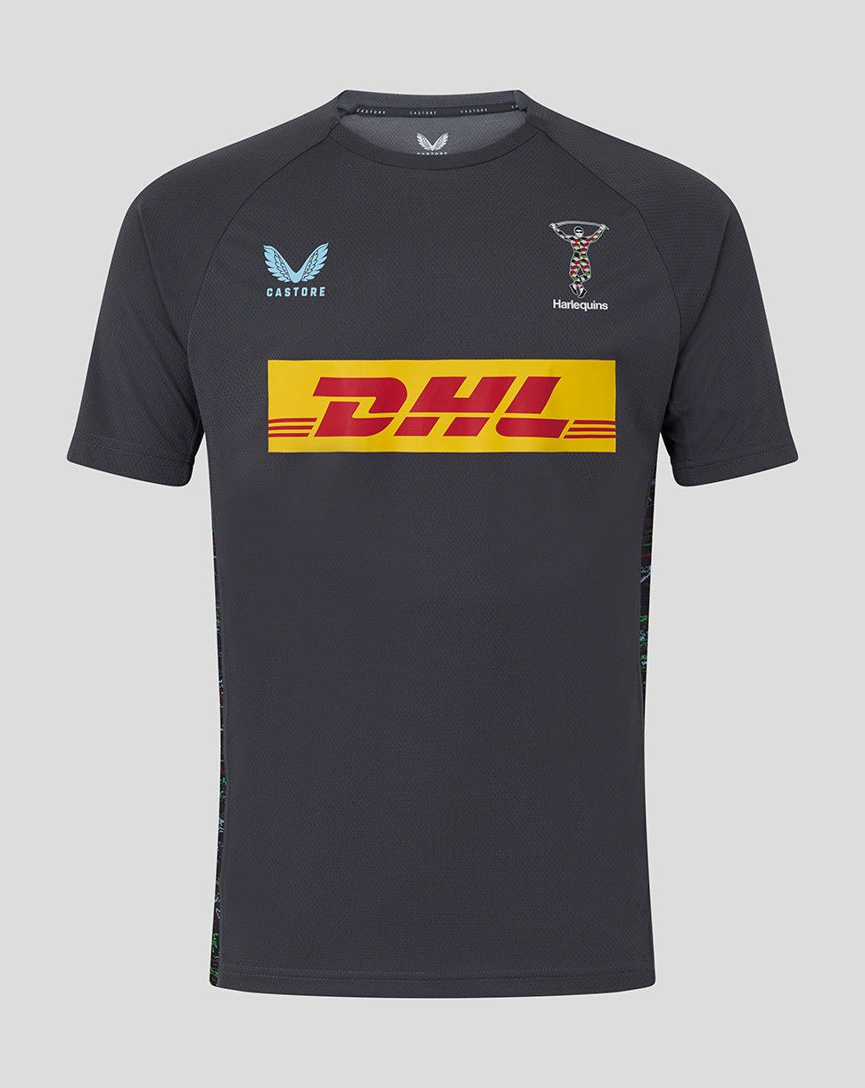 Harlequins Men's 25/26 Training Short Sleeve Tee - Ebony