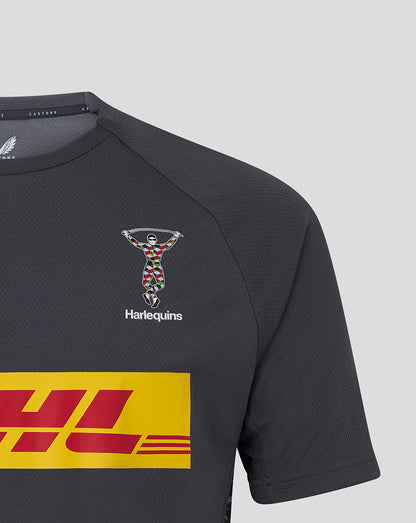 Harlequins Men's 25/26 Training Short Sleeve Tee - Ebony