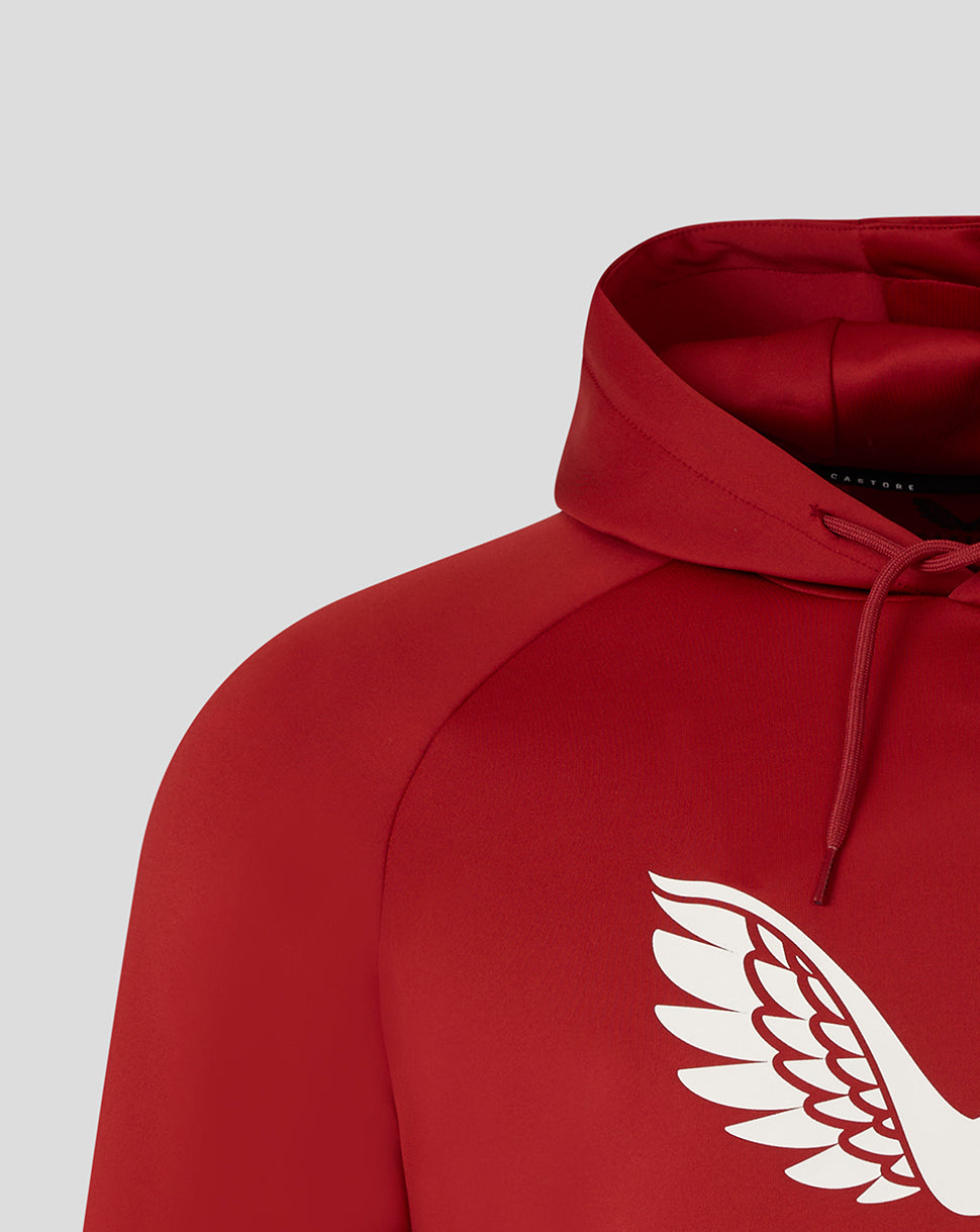 Saracens Heren 25/26 Presentation Scuba Hoodie - Rhythmic Red