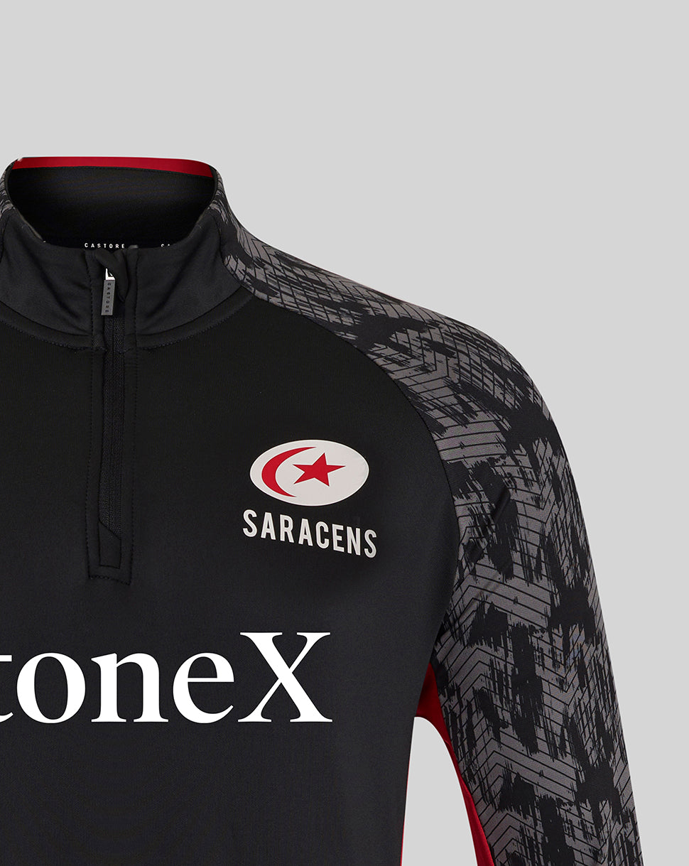 Saracens Men's 25/26 Training 1/4 Zip - Caviar