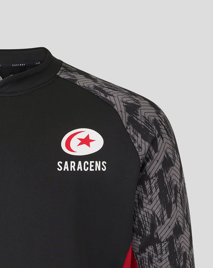 Saracens Men's 25/26 Training Drill Top - Caviar