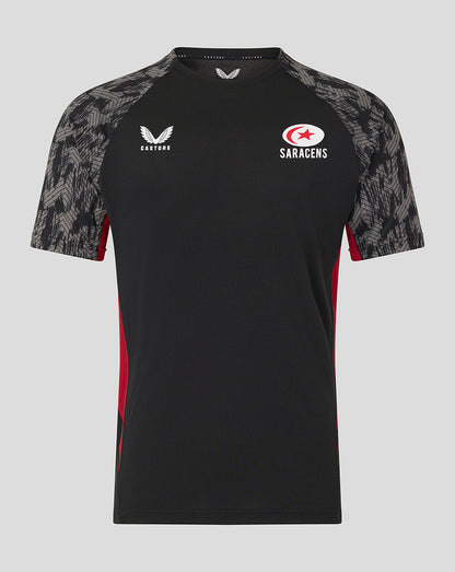 Saracens Men's 25/26 Training Short Sleeve Tee - Caviar