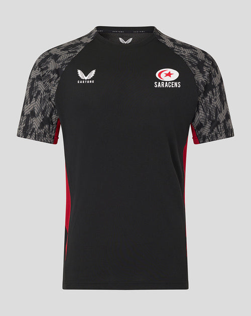 Saracens Men's 25/26 Training Short Sleeve Tee - Caviar