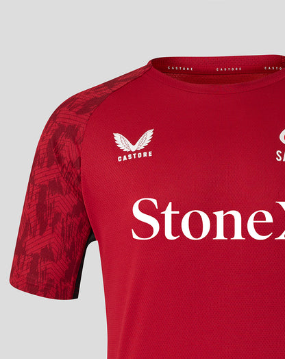 Saracens Men's 25/26 Training Short Sleeve Tee - Rhythmic Red