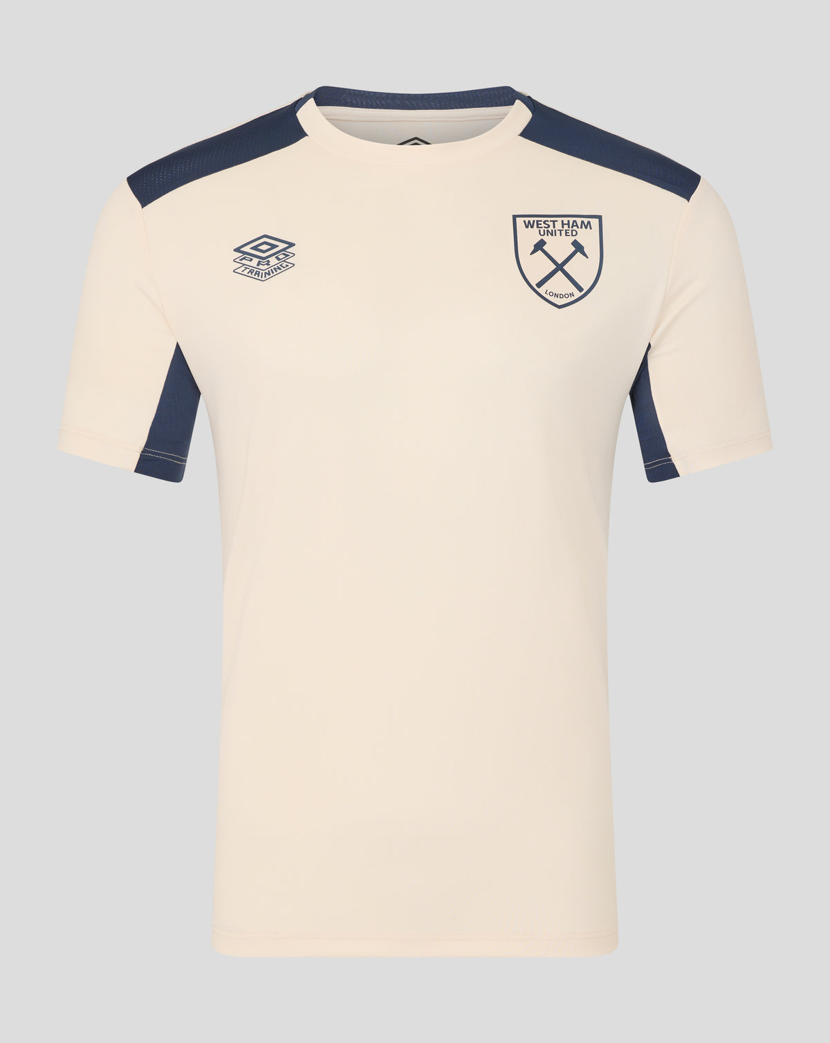 West Ham Herren 25/26 Pro Trainings-Kurzarm-Trikot - Ecru/Spellbound