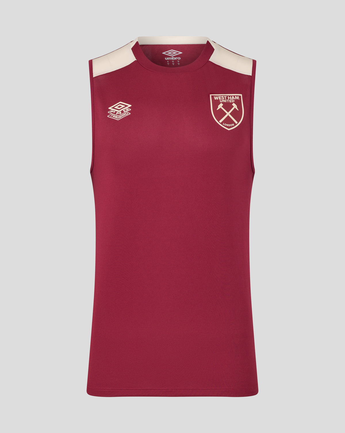 Camiseta West Ham Hombre 25/26 Pro Training Sin mangas - Rhododendron/Crudo