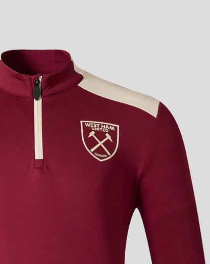 West Ham Men's 25/26 Pro Training Midlayer Top - Rhododendron