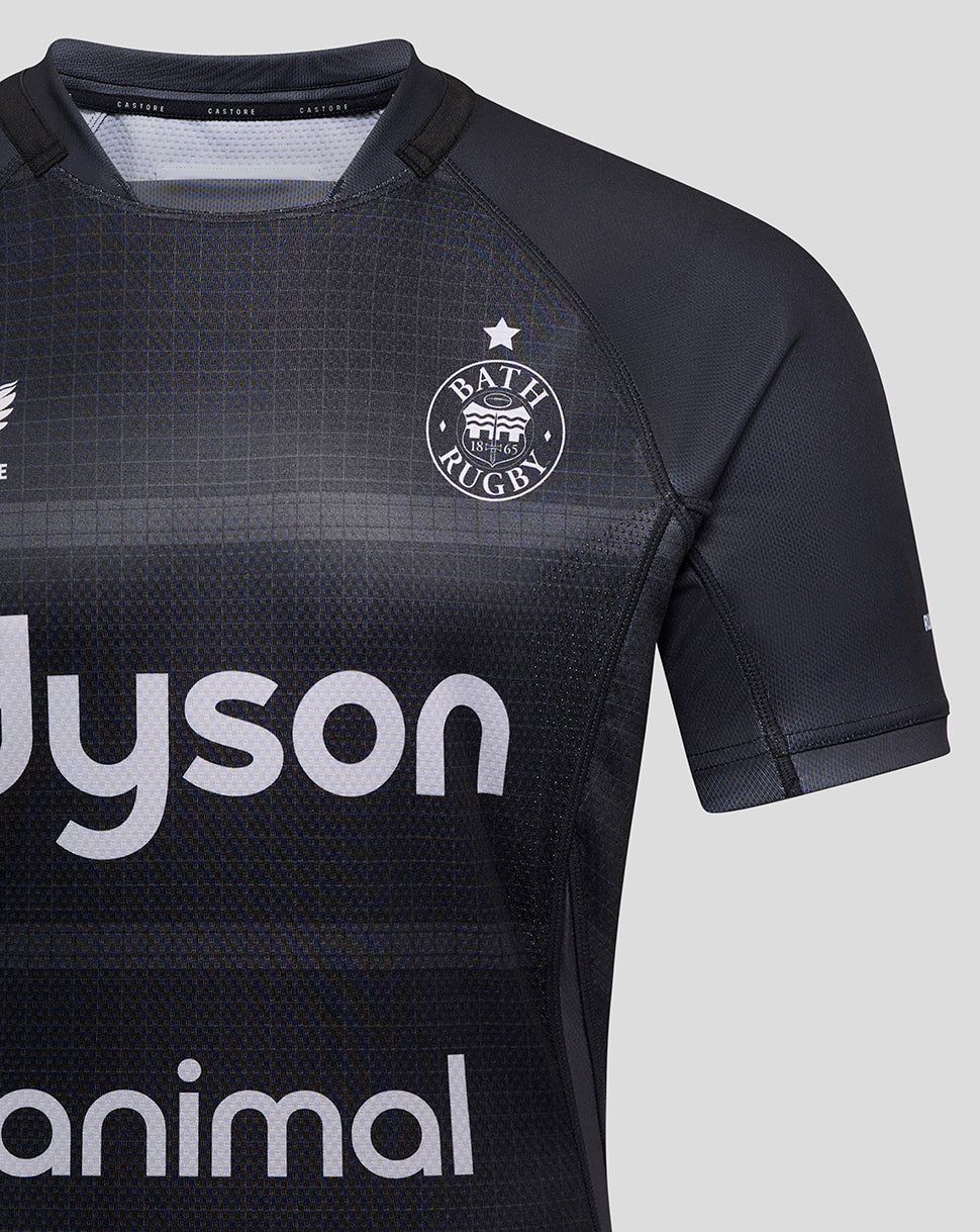 Bath Rugby Men's 25/26 European Pro Shirt - Black/Grey