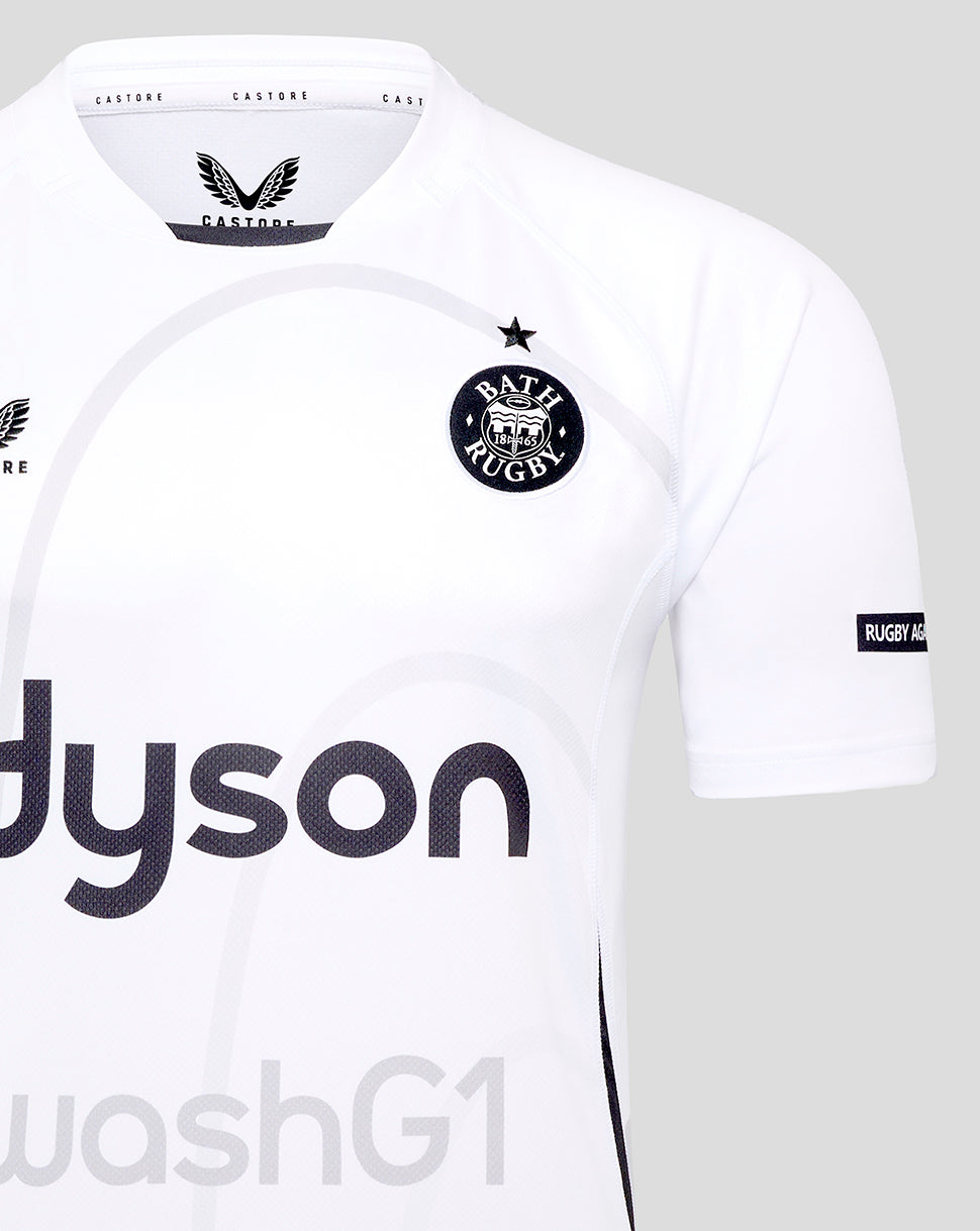 Bath Rugby Men's 25/26 Away Replica Shirt - White/Black