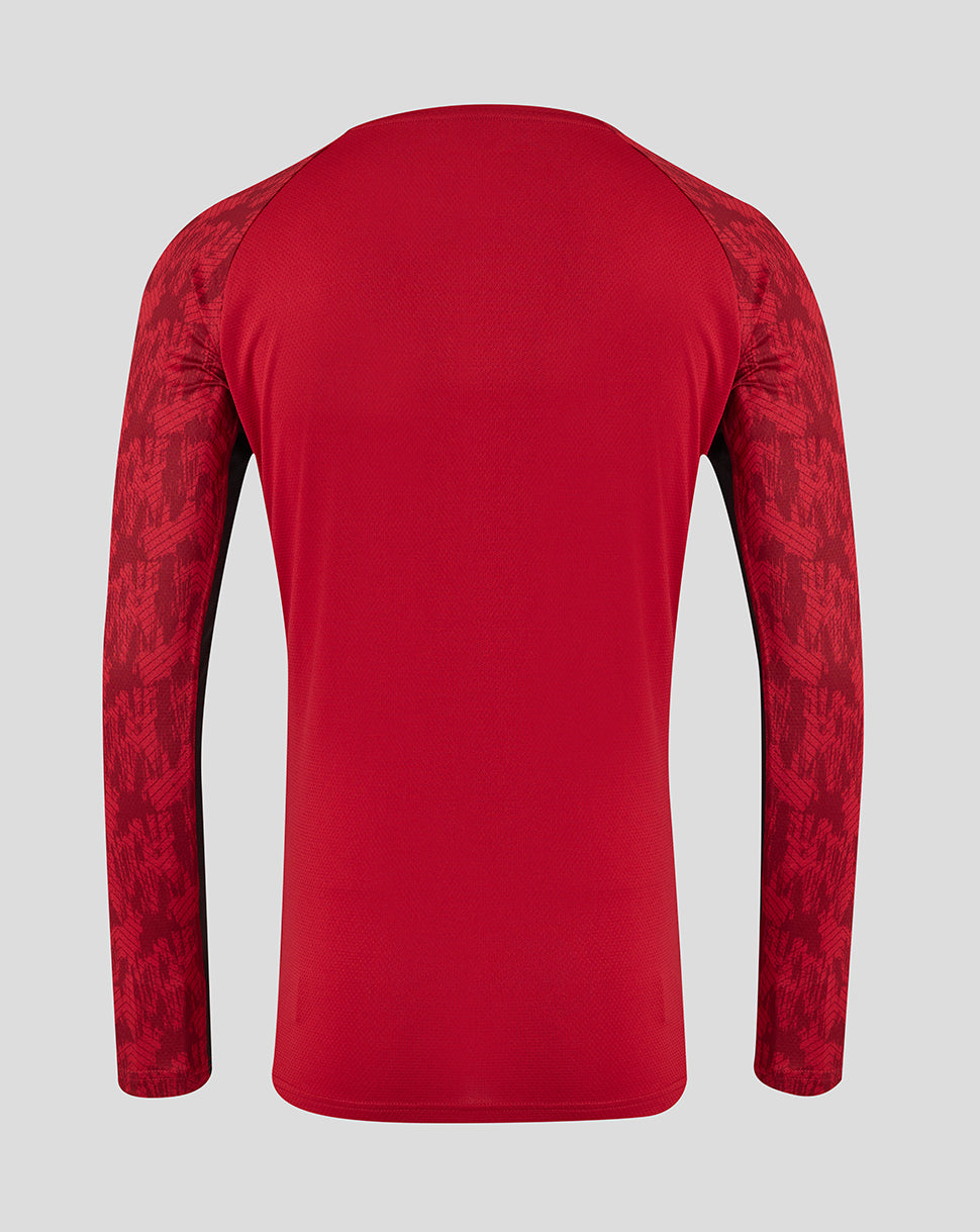 Saracens Men's 25/26 Training Long Sleeve Tee - Rhythmic Red