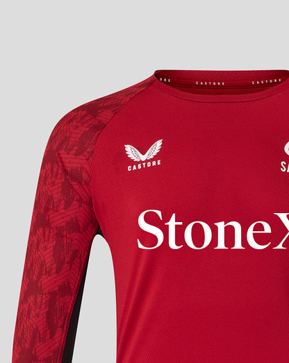 Saracens Men's 25/26 Training Long Sleeve Tee - Rhythmic Red