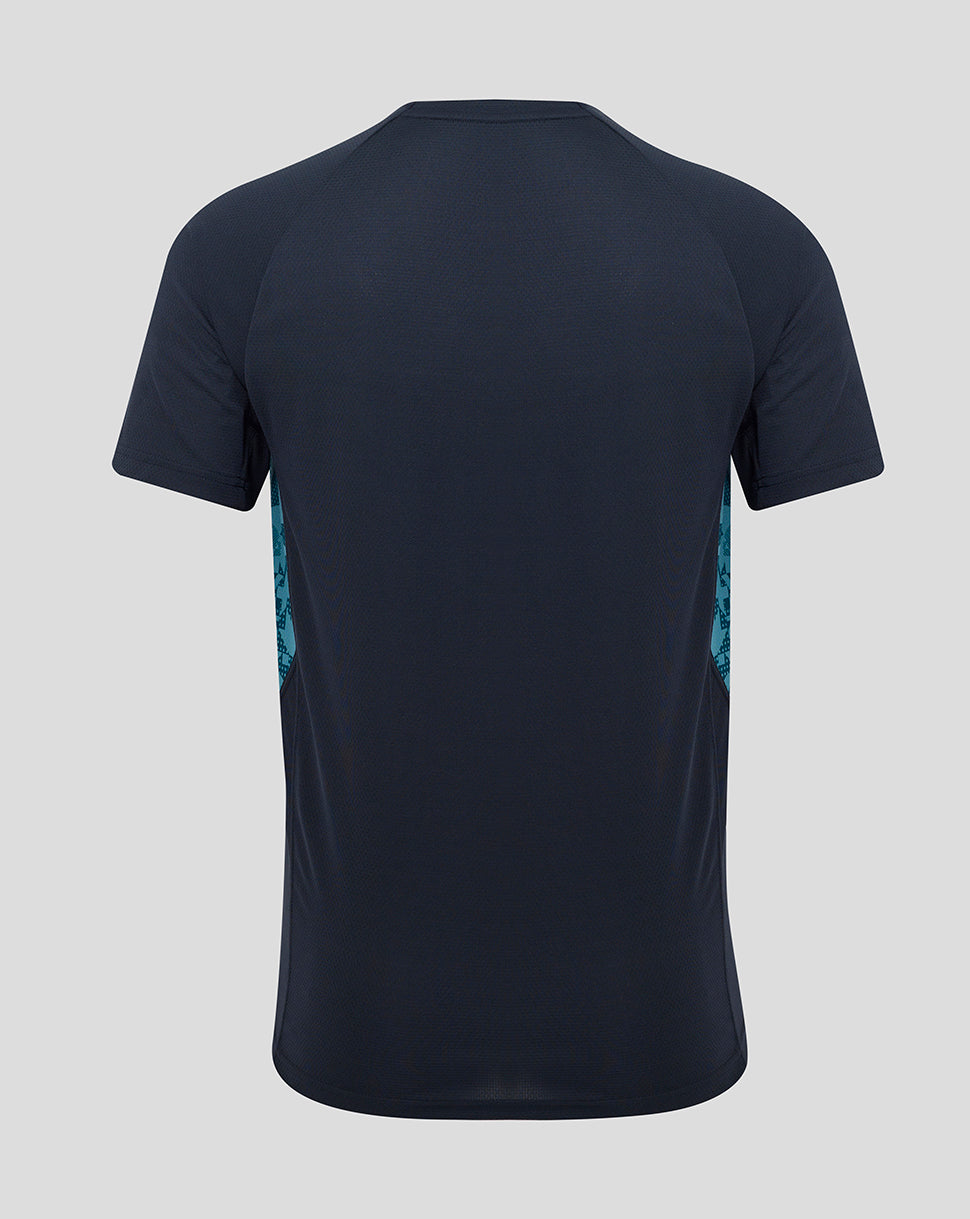 Men’s England Rugby 25/26 Performance Short Sleeve T-Shirt – Inkwell - Inkwell/Storm Blue