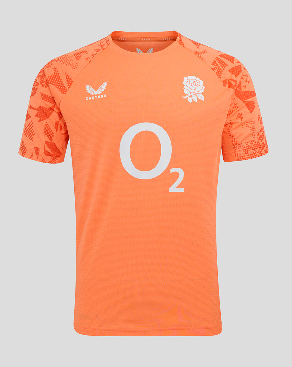 England Rugby Men's Performance Short Sleeve Shirt - Melon - Melon